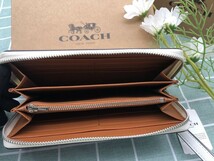 COACH 財布 長財布 コーチ プレゼント 贈り物 レザー ウォレット メンズ レディース 新品 未使用 ブランド ロゴ シグネチャー C210_画像6