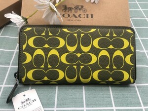 COACH コーチ 財布 長財布 メンズ レディース プレゼント 贈り物 ギフト ロゴ ラウンドファスナー レザー ウォレット 新品 未使用 A070