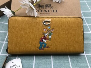 コーチ COACH 財布 長財布 プレゼント 贈り物 ウォレット ロゴ シグネチャー メンズ レディース 新品 イエロー ブランド ギフト A084