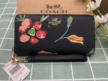 コーチ COACH 財布 長財布 レディース レザー プレゼント ロゴ シグネチャー 花柄 贈り物 ウォレット 新品 未使用 ブランド C144_画像1