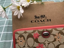 コーチ COACH 財布 長財布 新品未使用 花柄 ブランド ロゴ シグネチャー プレゼント ラウンドファスナー ブランド レザー ウォレット C099_画像8