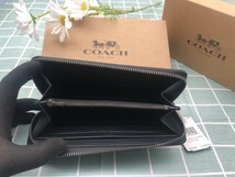 コーチ COACH 財布 長財布 メンズ レザー 新品 未使用 ギフト ブラック ウォレット プレゼント ラウンドファスナー ブランド A169_画像9