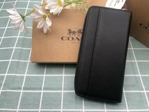 コーチ COACH 財布 長財布 メンズ レザー 新品 未使用 ギフト ブラック ウォレット プレゼント ラウンドファスナー ブランド A169_画像8