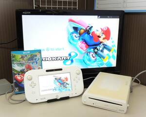 □　任天堂 Nintendo Wii U スーパーマリオメーカー セット 32GB shiro 白 ソフト15点付き 動作確認済 本体初期化済 中古品 保管品　③