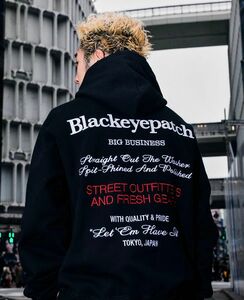 ブラックアイパッチ BIG BUSINESS STATEMENT HOODIE BLACK XLサイズ