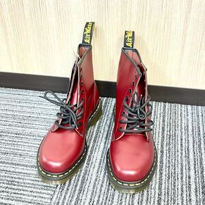 【未使用】ドクターマーチン (Dr.Martens) 1460 8ホール ブーツ チェリーレッド (ルージュ) カラー ユニセックス【おまけ付き】