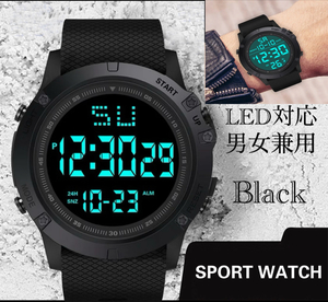  digital wristwatch sport wristwatch wristwatch clock digital type LED digital bicycle sport outdoor camp running black 