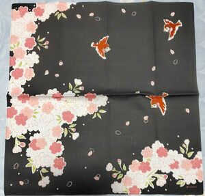 小風呂敷　同柄5枚セット　桜とスズメ　綿100%　日本製