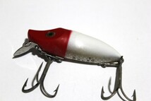 ■s3734 HEDDON RIVER RUNT ヘドン リバーラント シンカー オールド 希少 2ピースリグ 金目 40s～ rh クリア■_画像2