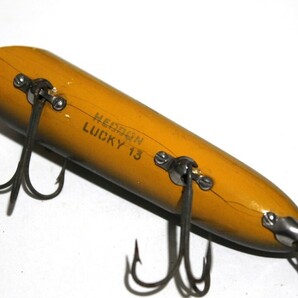 ■s3682 HEDDON WOOD LUCKY13 ヘドン ウッド ラッキー13 オールド 希少 bf タックアイ■の画像4