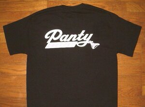新品 PANTY DROPPER パンティードロッパー ヘビーコットン生地 左胸 1ポケット付き 半袖 Tシャツ (Lサイズ/黒) ロゴ バイカー ホットロッド