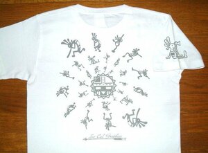 新品 ポニーエクスプレス ヘビーコットン生地 プリント 半袖 Ｔシャツ 【ココペリ ダンス サンフェイス】 (Mサイズ/白) ネイティブ柄