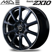 MID Rapid ZX10 ホイール4本 ADブルー/リムエッジDC/アンダーカット 4.5J-14inch 4H/PCD100 inset+45_画像1