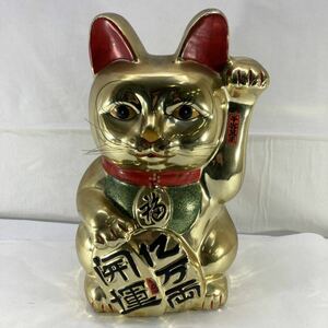 まねきねこ貯金箱 招き猫 貯金箱 焼き物特大 猫 縁起物 置物 レトロ アンティーク 開運 福 インテリア 金運