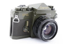 【激レア オリーブドラブ 電池付き】　CANON キャノン F-1 Olive Drab FD 50mm F1.8 レンズセット カメラ 同梱可能 1円 #8826_画像4