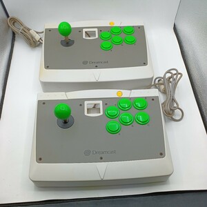 C007　★DC ドリームキャスト アーケードスティック HKT-7300 2個セット 動作未確認 ARCADE STICK Dreamcast ドリキャス コントローラー