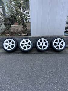 希少 TE37 RAYS 17インチ 8J 8.5J PCD 120 5H タイヤ付き YOKOHAMA 4本セット ボルクレーシング VOLK スタンス USDM BMW E36特注サイズ