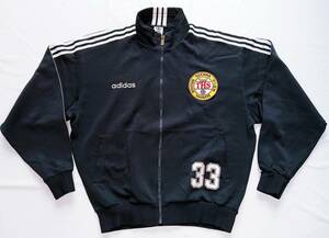 1980年代後半 adidas製 TOYAMA HIGH SCHOOL SOSSER 富山高校サッカー部 トレーニングジャージ No.33(黒XO相当)