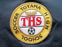 1980年代後半 adidas製 TOYAMA HIGH SCHOOL SOSSER 富山高校サッカー部 トレーニングジャージ No.33(黒XO相当)_画像3