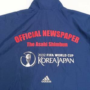 美品！プレス支給品！Asahi Shimbun 朝日新聞 FIFA2002W杯 大会取材用 非売品メディアジャケット(紺XL相当)アディダス製の画像1