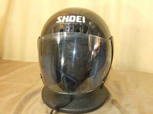 バイク　ヘルメット　SHOEI ジェットヘルメット J-MAX 93年製　黒/ガンメタ　 Lサイズ　傷/使用感あり　現状中古品