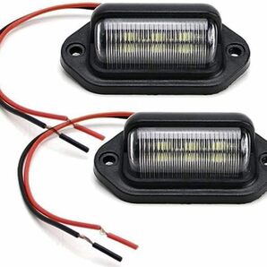 KYOUDEN LED ナンバー灯 ライセンスランプ 小型 汎用 LED ナンバープレートライト 12V 24V兼用 6連 SMDの画像1