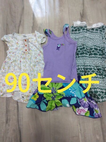 子供服　4点セット　ワンピース　ロンパース　タンクトップ　キュロット　カーターズ　サイズ90サイズ100 女の子　夏服　チュニック