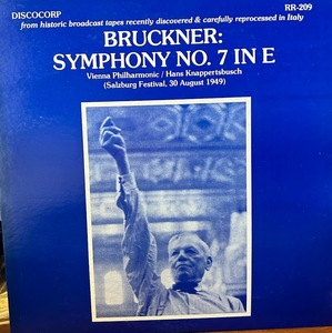 【LP】Bruckner Symphony NO.7 RR-209 クナッパーツブッシュ