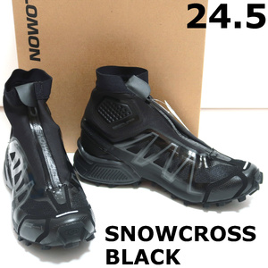 24.5 新品 SALOMON SNOWCROSS スニーカー 黒 417603 サロモン ハイカット