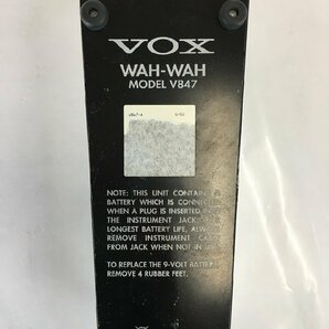 rh VOX WAH-WAH MODEL V847 WAH PEDAL ワウペダル エフェクター hi◇94の画像5