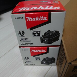 未使用 純正 マキタ 10.8V-4.0Ahリチウムイオンバッテリ A-59863 BL1040B 充電器セット makita