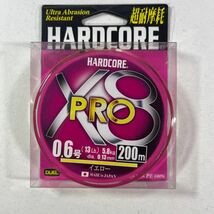 DUEL (デュエル) HARDCORE (ハードコア) PEライン 0.6号 HARDCORE X8 PRO 200m 0.6号 イエロー H3882-Y【新品未使用品】N6682_画像1