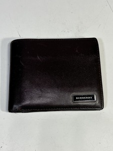 BURBERRY バーバリー 折りたたみ 二つ折り 財布 小銭入れ ロゴ USED 中古 R601