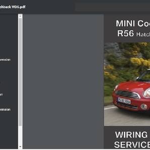MINI R56 Cooper S クーパーS カラー配線図 整備書 ミニ  (Cooper JCW One ジョンクーパーワークスも選択可能） の画像1
