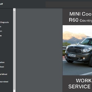 MINI R60 Cooper S クロスオーバー カントリーマン クーパーS ワークショップマニュアル 整備書 (Cooper JCW One も選択可能の画像1
