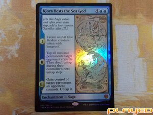 MTG　キオーラ、海神を打ち倒す/Kiora Bests the Sea God　英　THB　FOIL