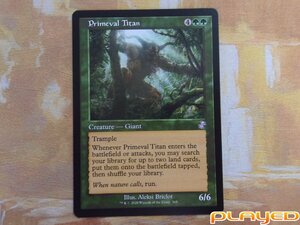 MTG　原始のタイタン/Primeval Titan　英　TSR　旧枠