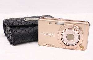 【ト滝】Panasonic パナソニック LUMIX DMC-FX80 コンパクトデジタルカメラ ピンクゴールド 専用ケース付き DE909DEM55