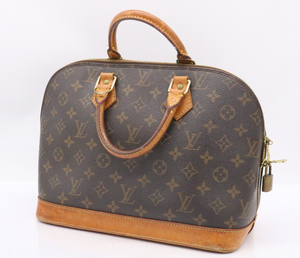 【ト滝】LOUIS VUITTON ルイヴィトン M51130 モノグラム アルマ ハンドバッグ レディース ブラウン系 南京錠 DS685DEM54