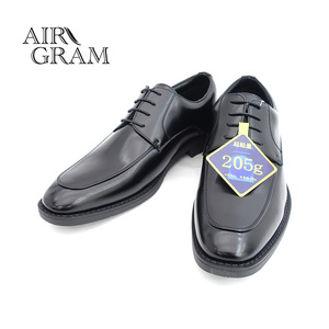 ▲AIR GRAM エアグラム メンズ Uチップ ビジネスシューズ 1721 メンズ 紳士靴 革靴 ブラック Black 黒 26.0cm (0910010697-bk-s260)