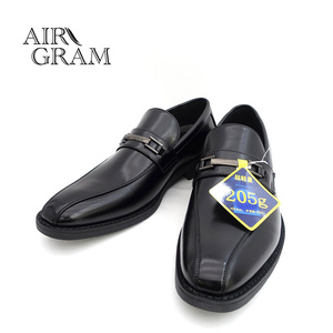 ▲AIR GRAM エアグラム メンズ ビット ビジネスシューズ 1724 メンズ 紳士靴 革靴 ブラック Black 黒 26.5cm (0910010700-bk-s265)