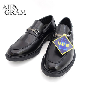 ▲AIR GRAM エアグラム メンズ ビット ビジネスシューズ 1727 メンズ 紳士靴 革靴 ブラック Black 黒 25.0cm (0910010707-bk-s250)