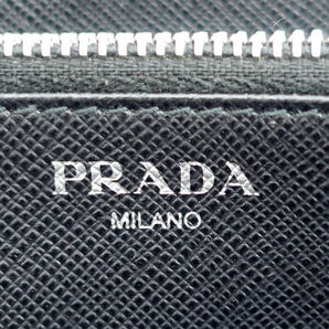 ■ プラダ サフィアーノ ラウンドファスナー財布 ブラック ギャランティ 1ML506 (0990012925)の画像5