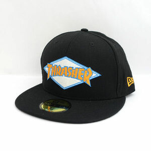 ★ ニューエラ キャップ 59FIFTY THRASHER ブラック 7 1 8 タグ付き (0220481766)