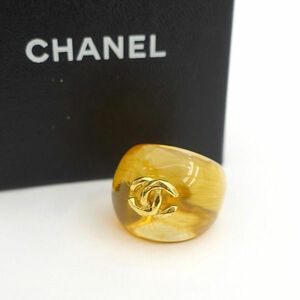 * Chanel Logo ring Gold plastic amber manner 14 number 99 P(0220484990)