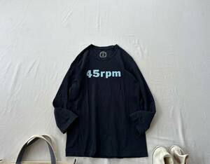 45rpm ロゴプリント 七分袖Tシャツ カットソー