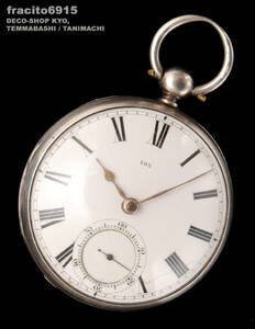  Britain 1860 year, cheap .7 year, high grade * fusee Movement!!0.925 silver purity *. discount clock!!