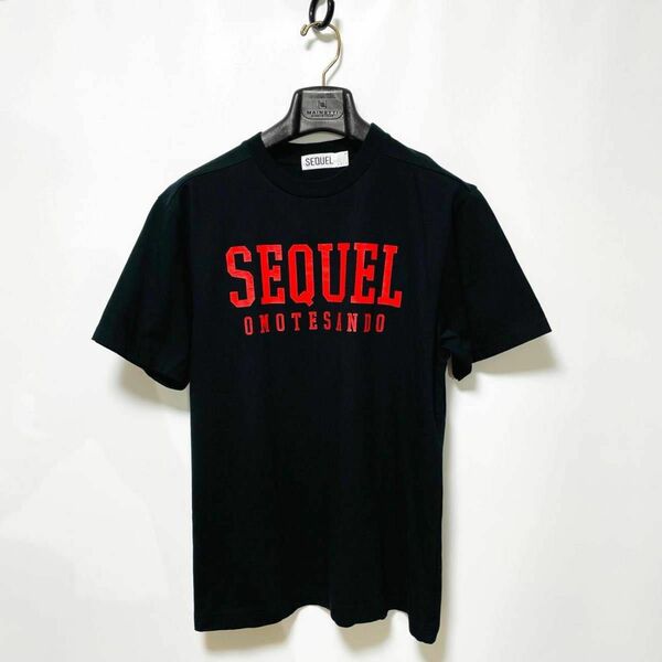 未使用 SEQUEL シークエル 20年秋冬 ロゴ半袖Tシャツ S 定価13,200円 メンズ ブラック 黒T 半袖 表参道