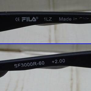 (え-H-329) FILA フィラ メガネフレーム SF-3000R-60 レンズ 55mm ブリッジ 17mm テンプル 150mm ブラック メガネ 眼鏡 中古品の画像5