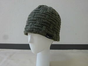( い-B2-159 )O’NEILL オニール 帽子 ニット帽 フリーサイズ グリーン系 アクリル１００％ 中古